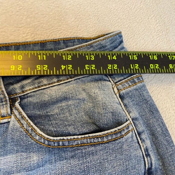 KanCan Women's Jeans 30x26 Mid-Rise Destroyed Skinny With Leopard Print Patches - Picture 11 of 16